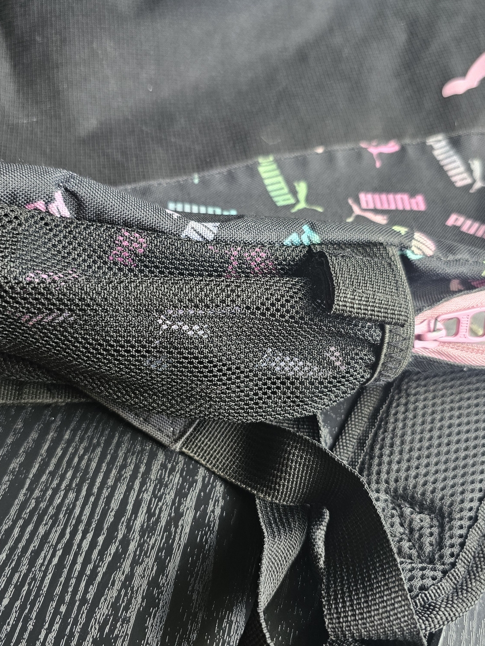 PUMA Black Backpack with Pastel Logo Print OS - Picture 8 of 9
